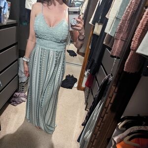 Mint green maxi dress